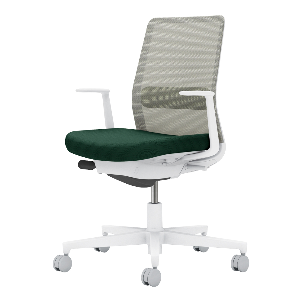 背：ライトグレー／座・ランバー： ディープグリーン