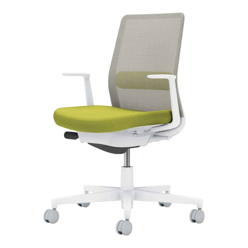 背：ライトグレー／座・ランバー： ライトオリーブ