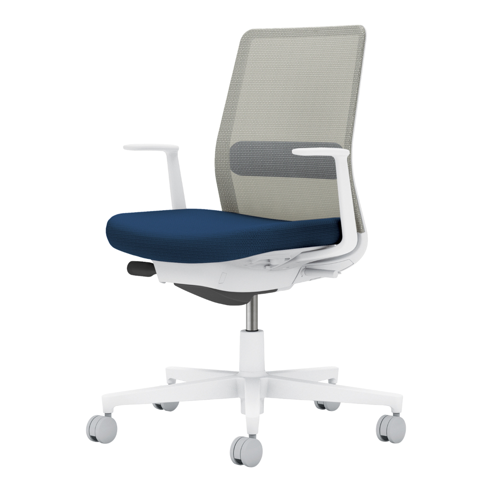 背：ライトグレー／座・ランバー： ネイビー