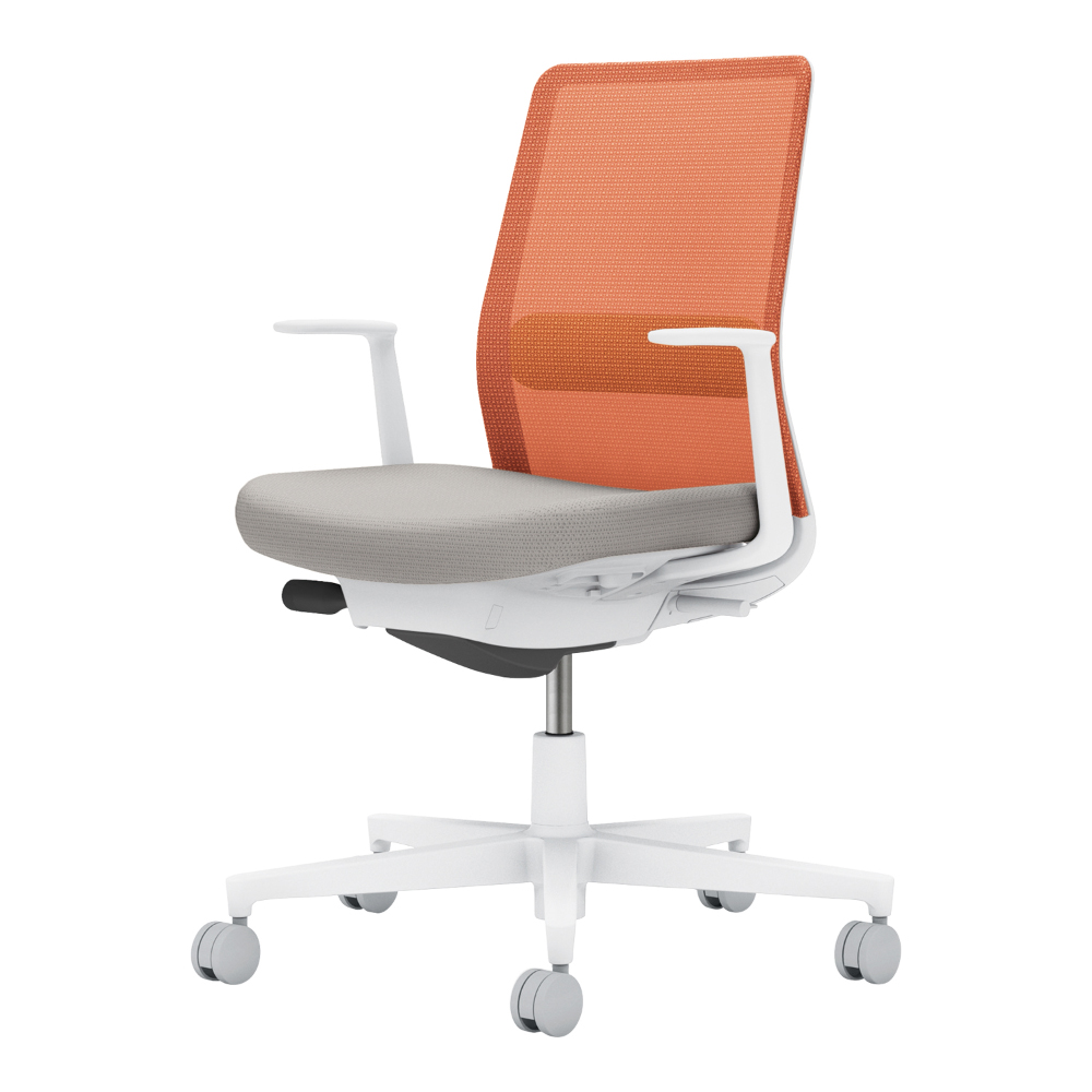 背：ソフトテラコッタ／座：ライトグレー／ランバー：オリーブイエロー