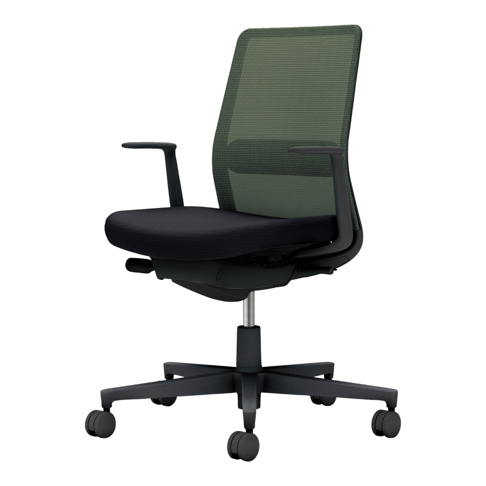 背・ランバー:ディープグリーン/座:ブラック