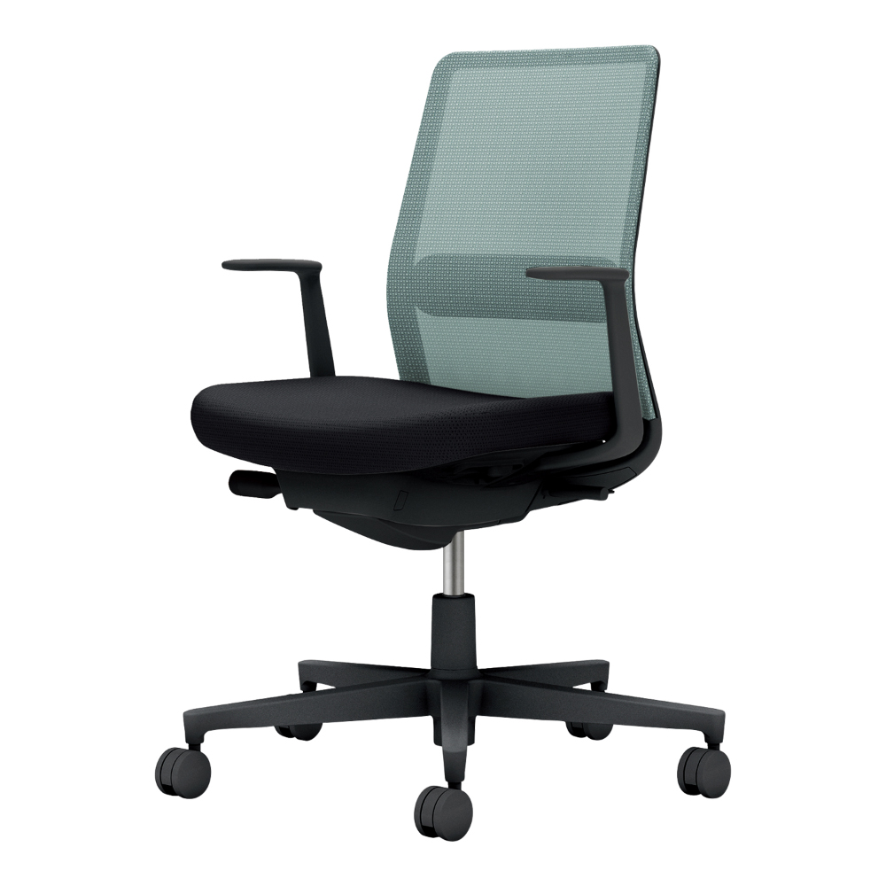 背・ランバー：アッシュターコイズ／座：ブラック