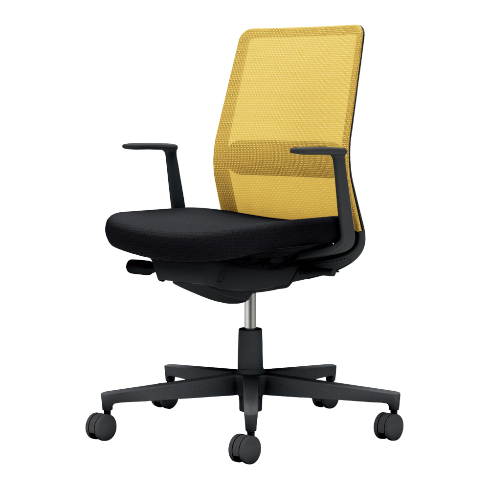 背・ランバー:オリーブイエロー/座:ブラック