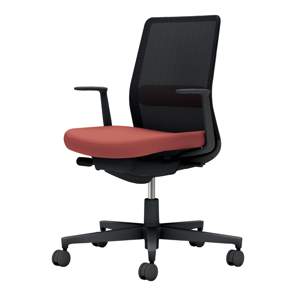 背：ブラック／座・ランバー： パーシアンレッド