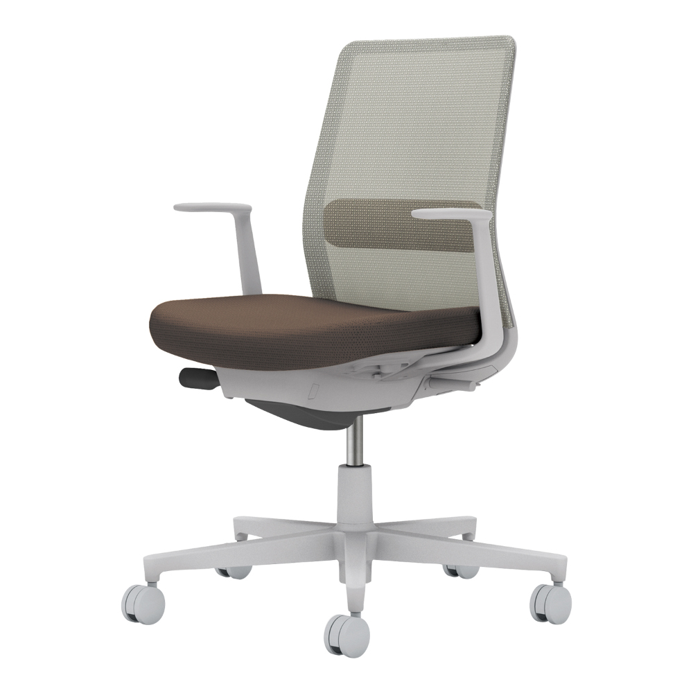 背：ライトグレー／座・ランバー： ダークグレージュ