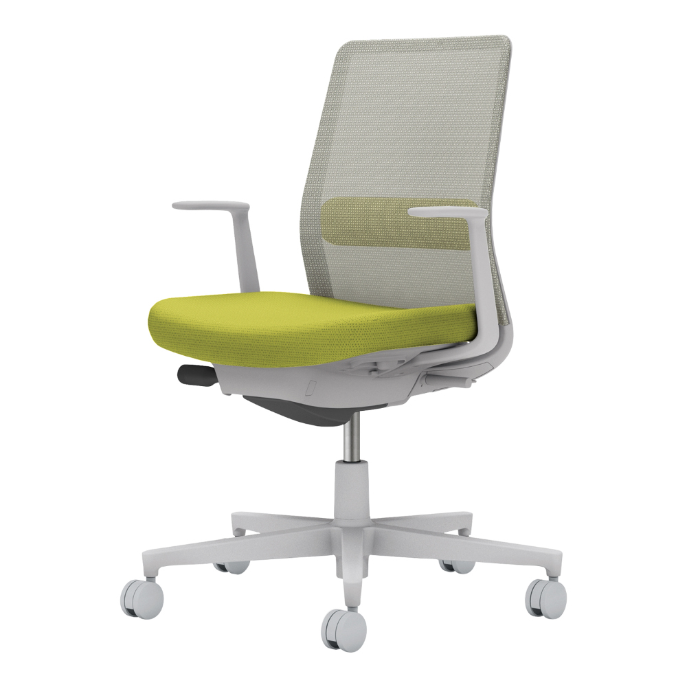 背：ライトグレー／座・ランバー： ライトオリーブ