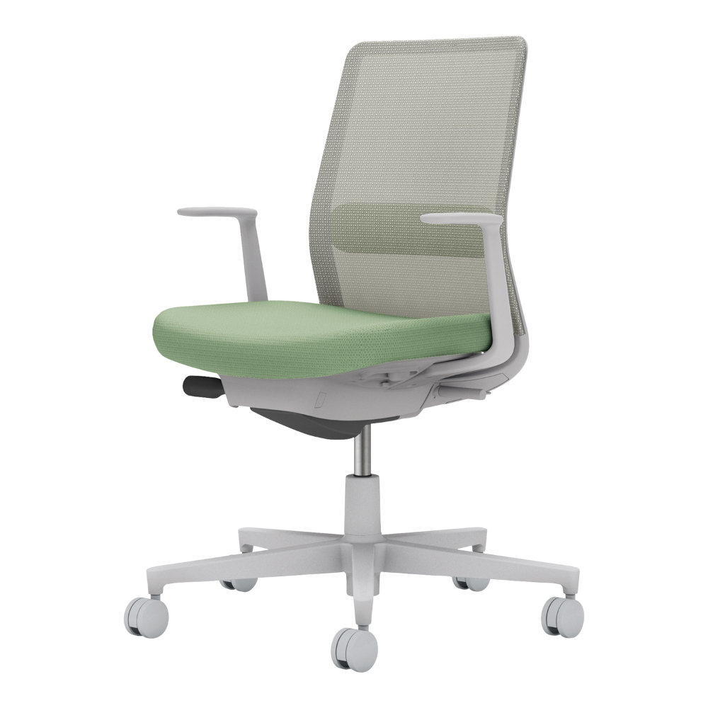 背：ライトグレー／座・ランバー： パウダーミント