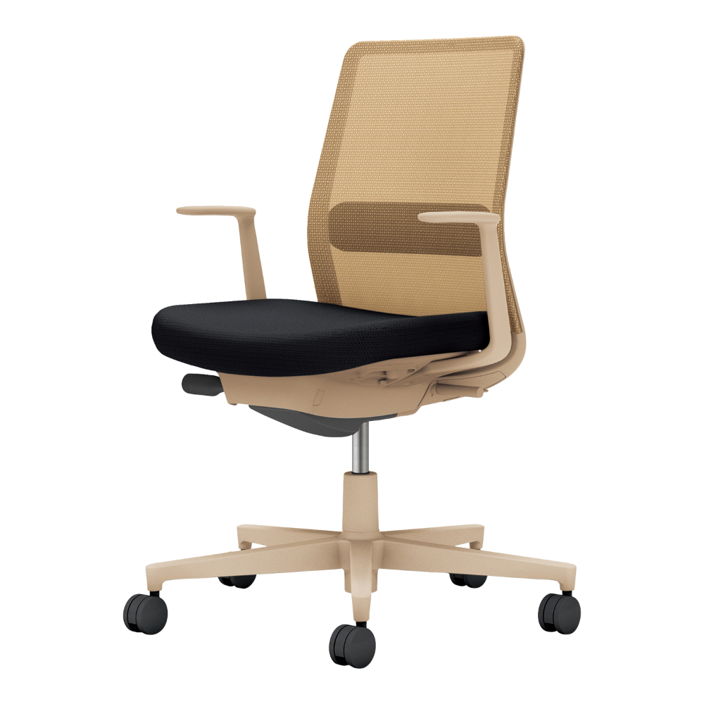 背:ソフトベージュ/座・ランバー:ブラック