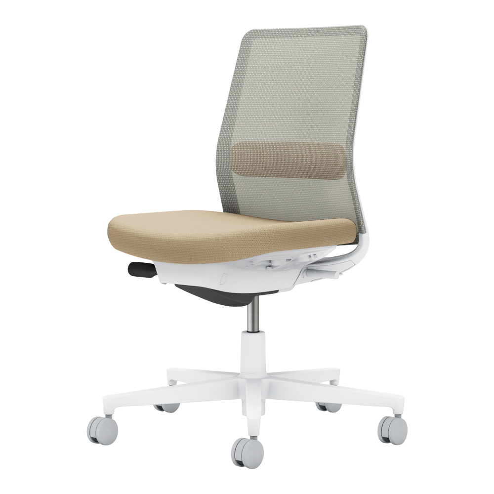 背：ライトグレー／座・ランバー： ソフトベージュ