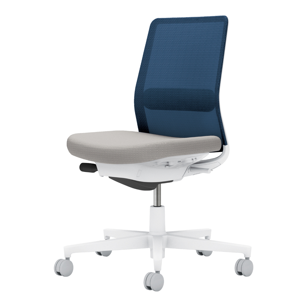 背：ネイビー／座：ライトグレー／ランバー：アッシュターコイズ