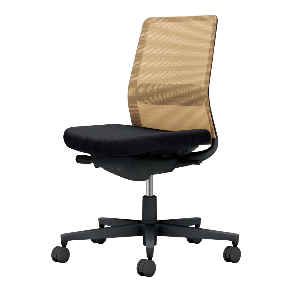 背・ランバー：ソフトベージュ／座：ブラック