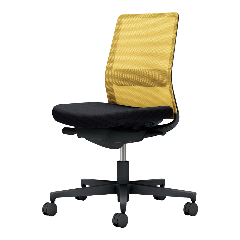 背・ランバー：オリーブイエロー／座：ブラック