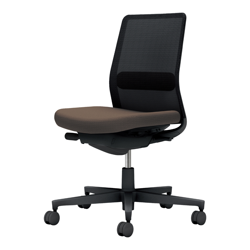 背：ブラック／座・ランバー： ダークグレージュ