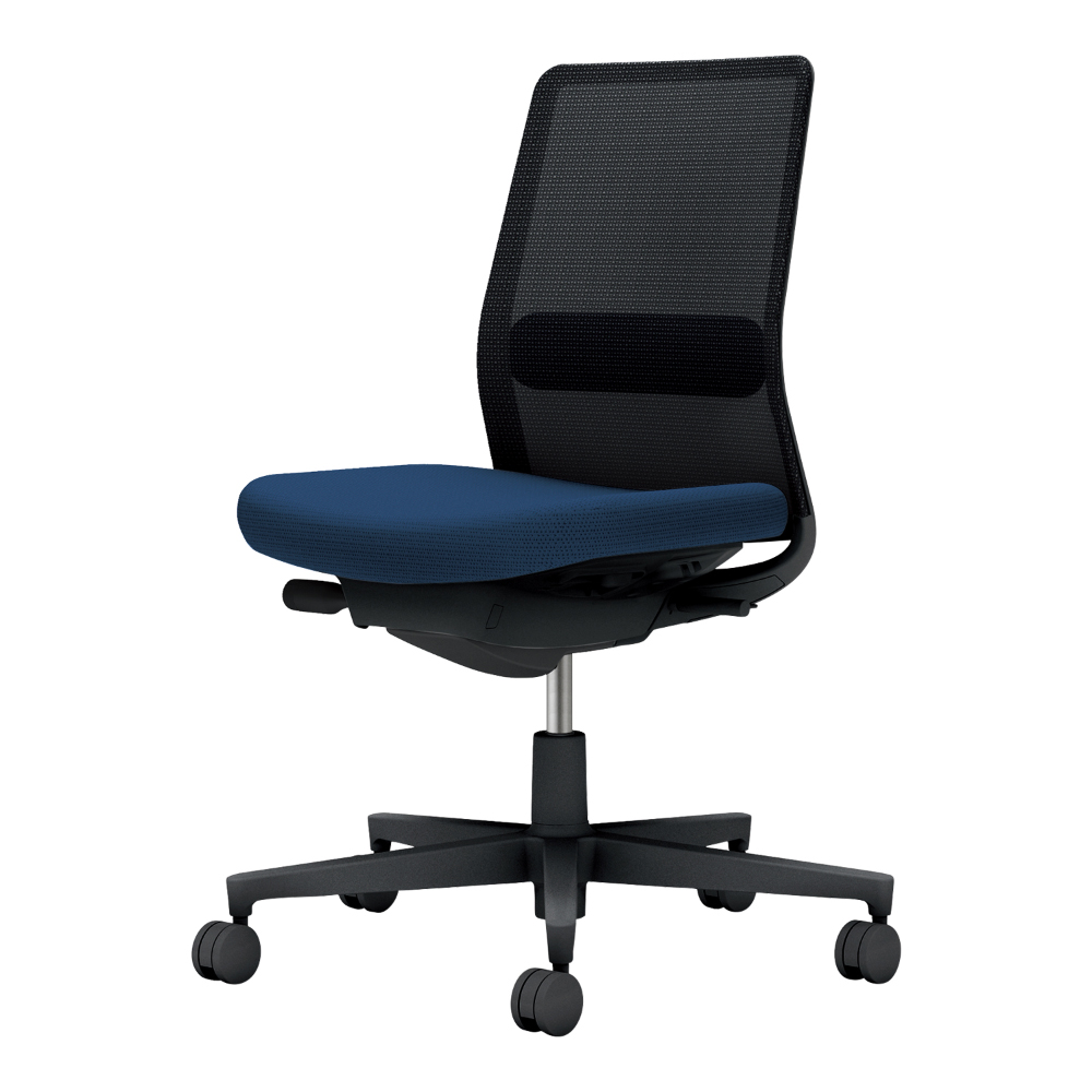 背：ブラック／座・ランバー： ネイビー