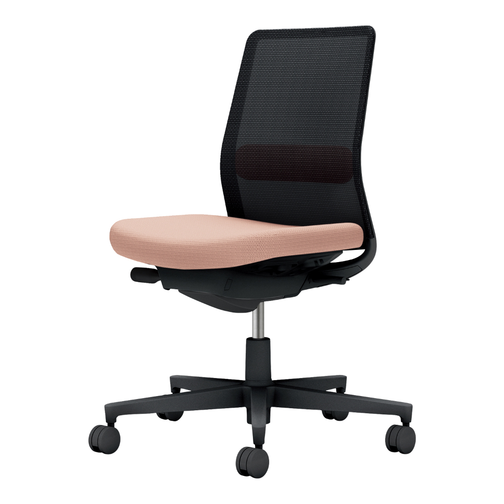 背：ブラック／座・ランバー： アッシュピンク