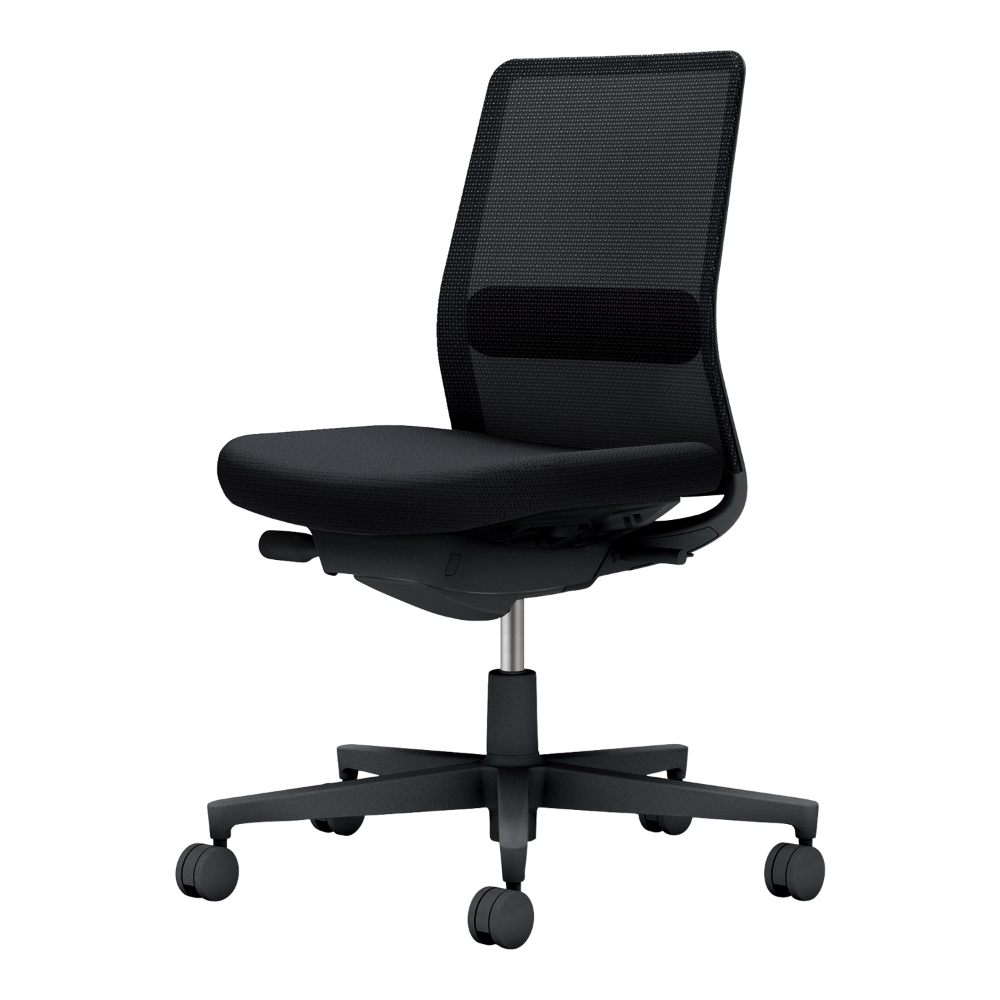 背座：ブラック／ランバー：ダークグレージュ