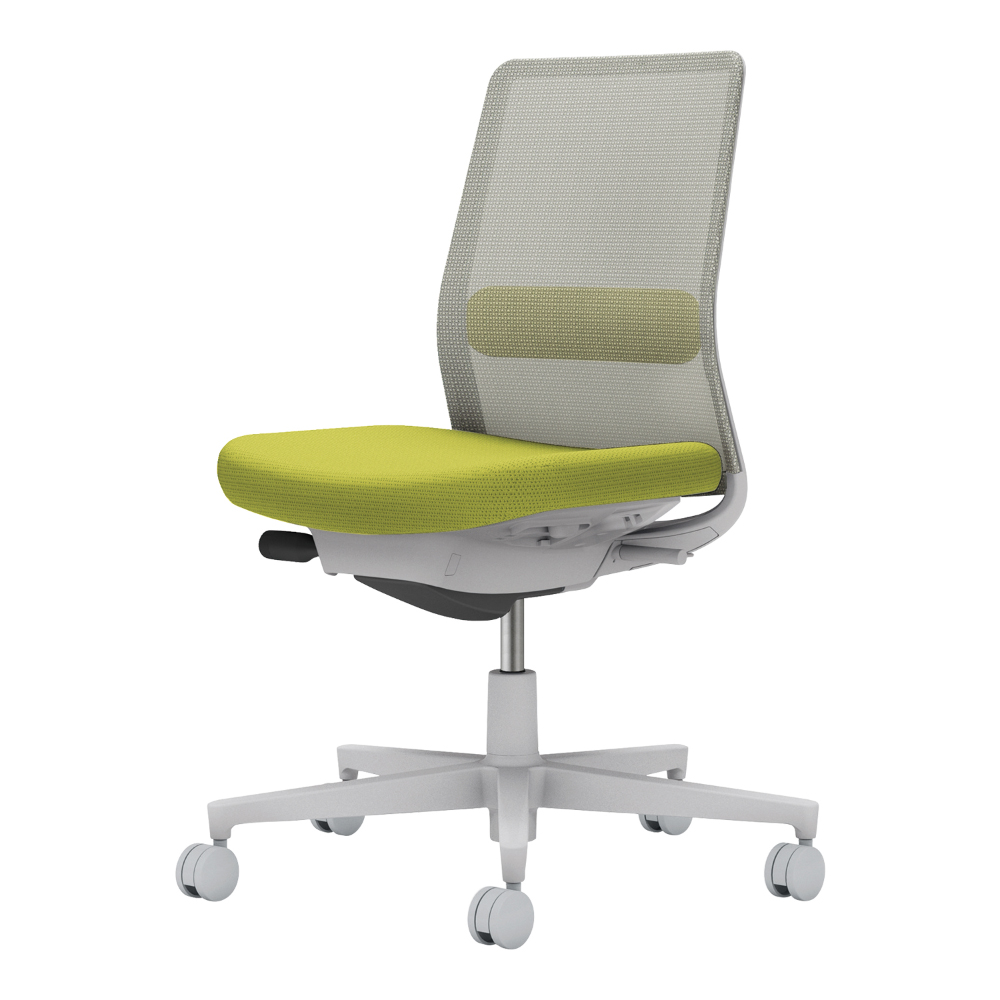 背：ライトグレー／座・ランバー： ライトオリーブ