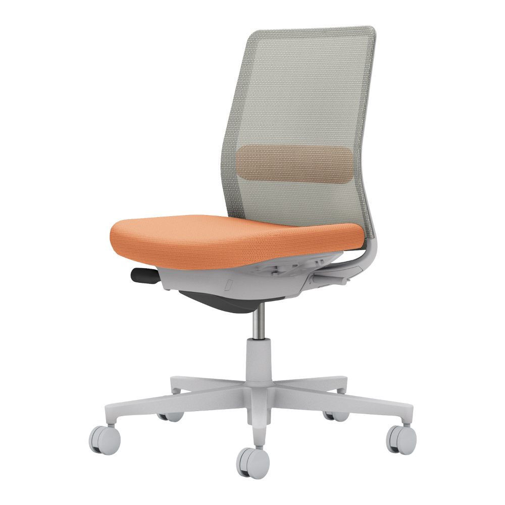 背：ライトグレー／座・ランバー： ペールテラコッタ