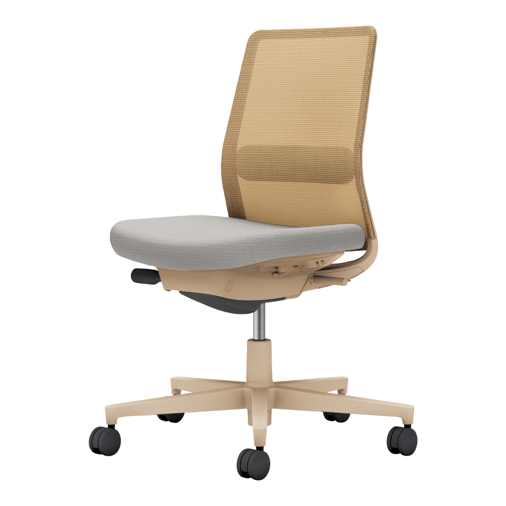 背：ソフトベージュ／座・ランバー：ライトグレー