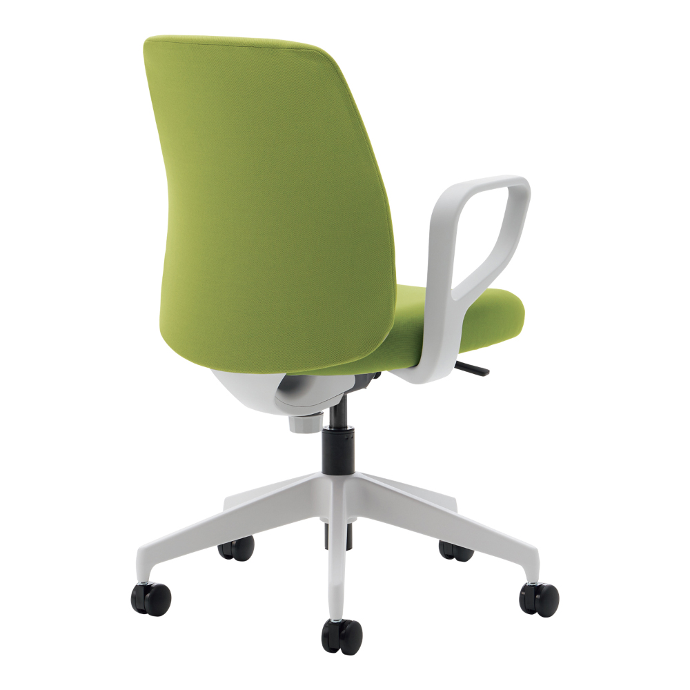 ホワイトグレー樹脂脚／背座同色／ライトオリーブ