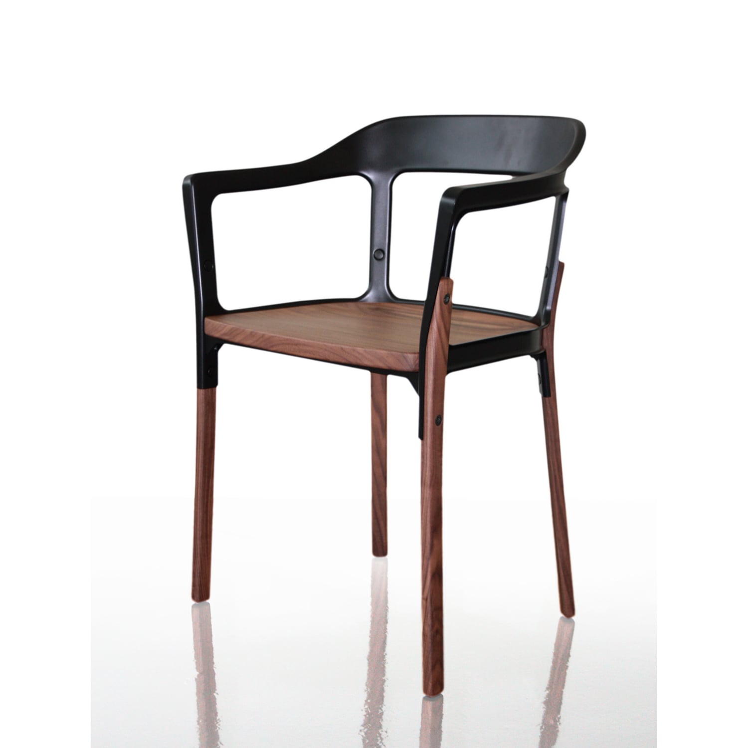 Frame:Black × Seat・Legs:American Walnut