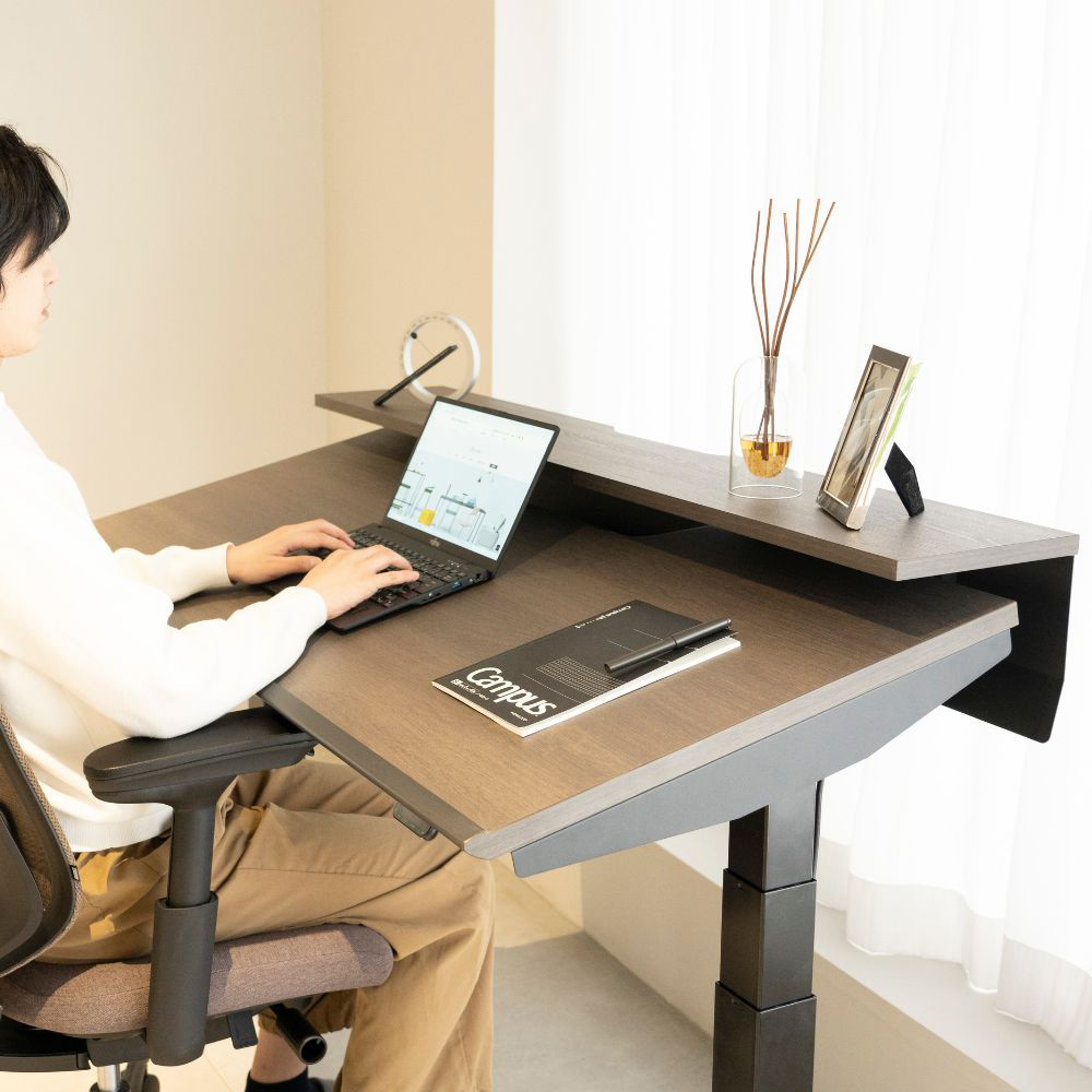 天板ウォームミディアム/脚ブラック