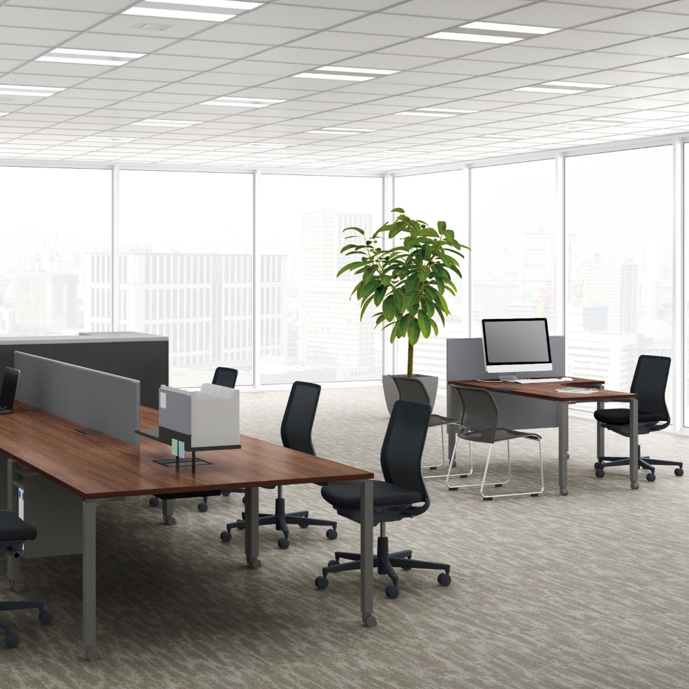 天板ナチュラルオーク／脚ホワイト