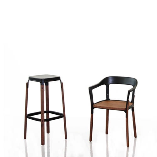 Frame:Black × Seat・Legs:American Walnut