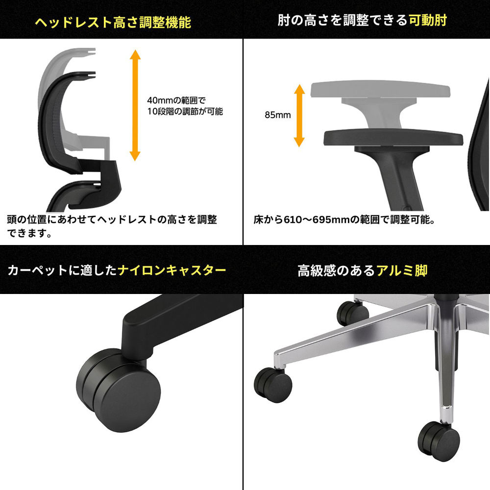 ホワイトフレーム/張地グレー