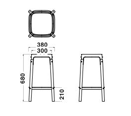 Frame・Seat：Black × Legs：American Walnut