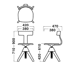Back・Joint・Screw：White × Seat・Legs：Natural
