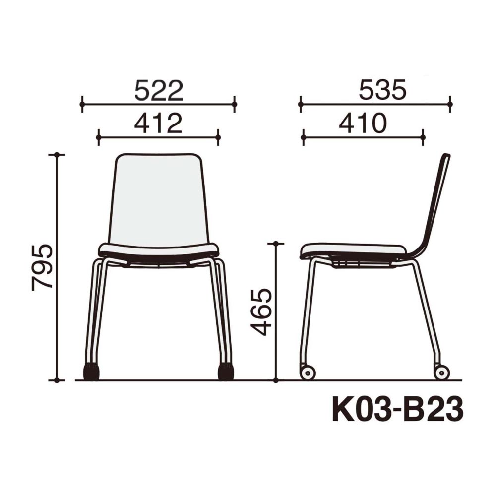 背座ティンバーミディアム／座パッド(レザー)ブライトグレー