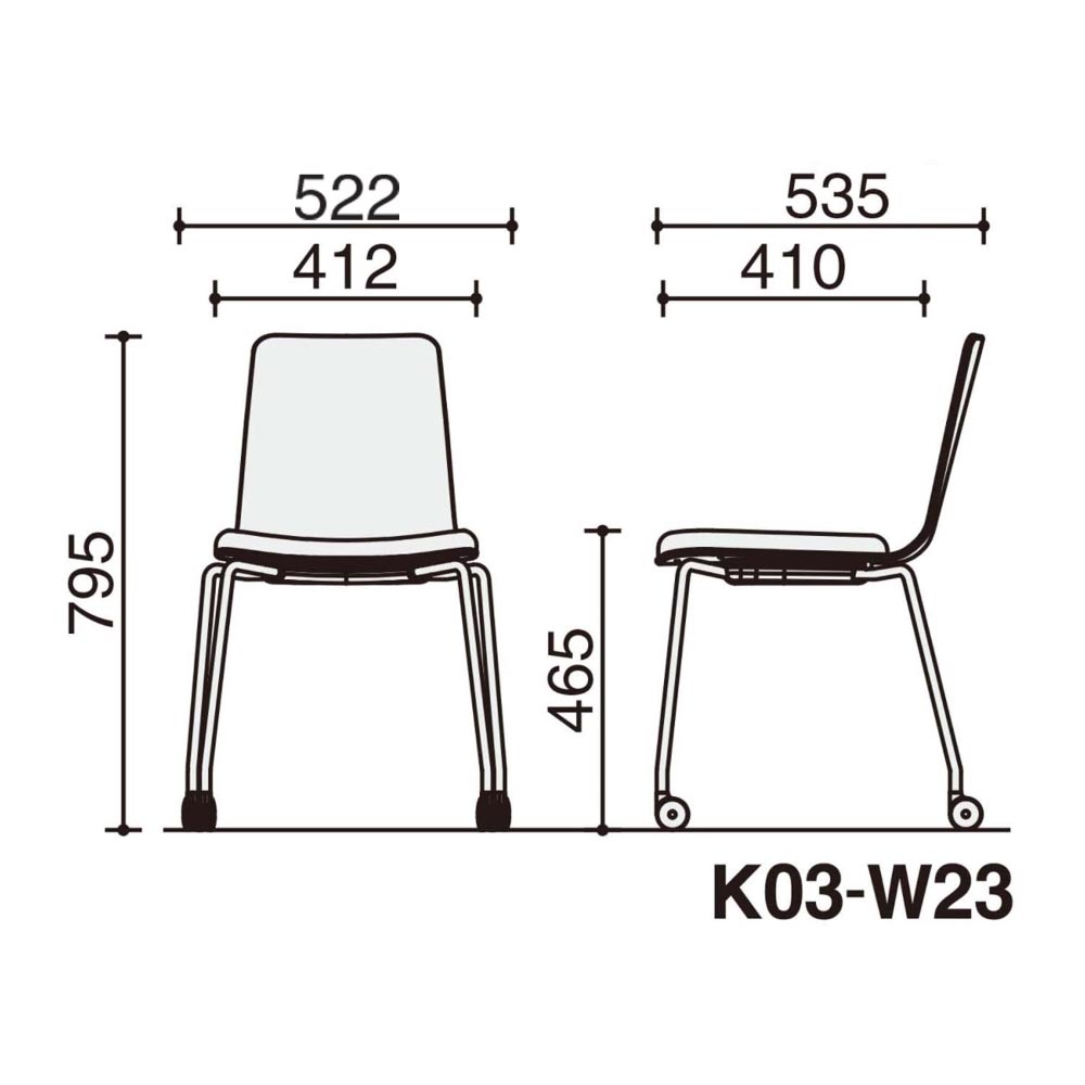 背座ティンバーミディアム／座パッド(レザー)ブライトグレー