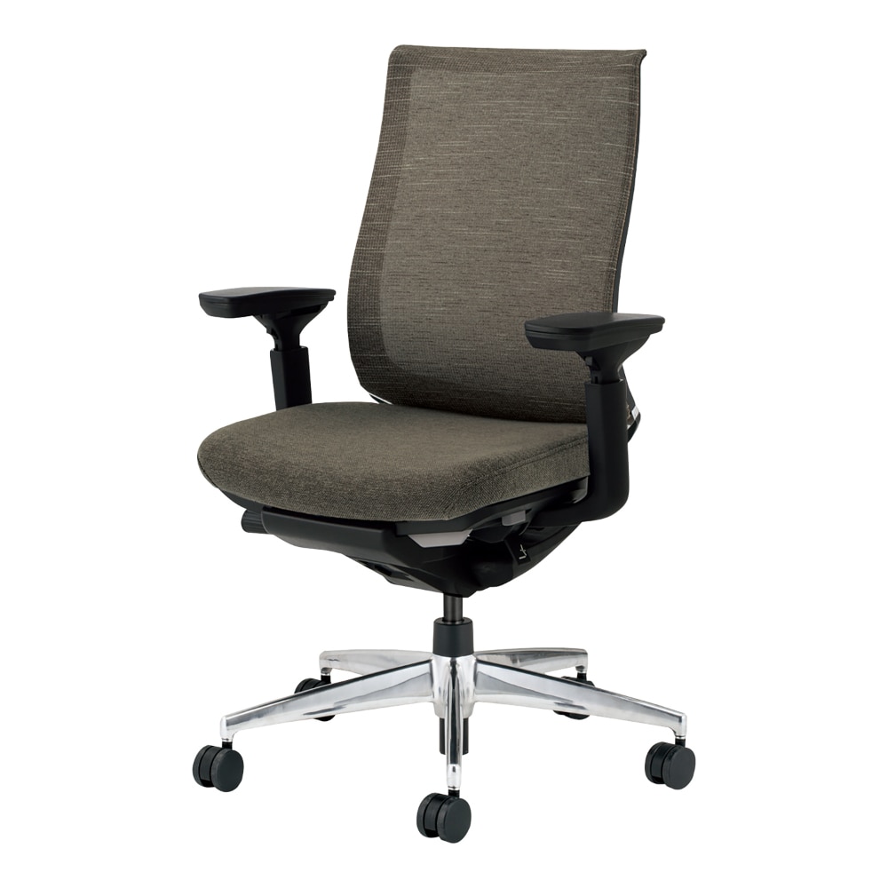 背座同色／テクスチャードメッシュ／チャコールグレー