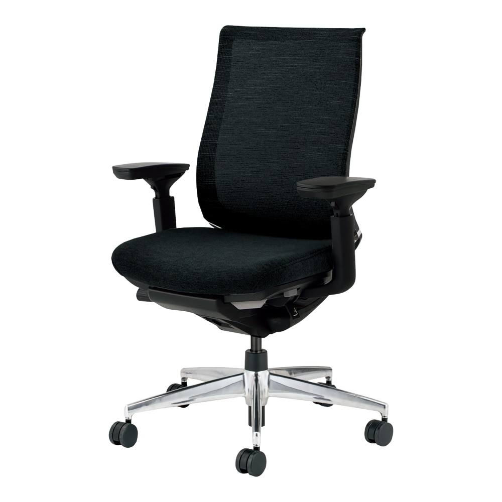 背座同色／テクスチャードメッシュ／ブラック