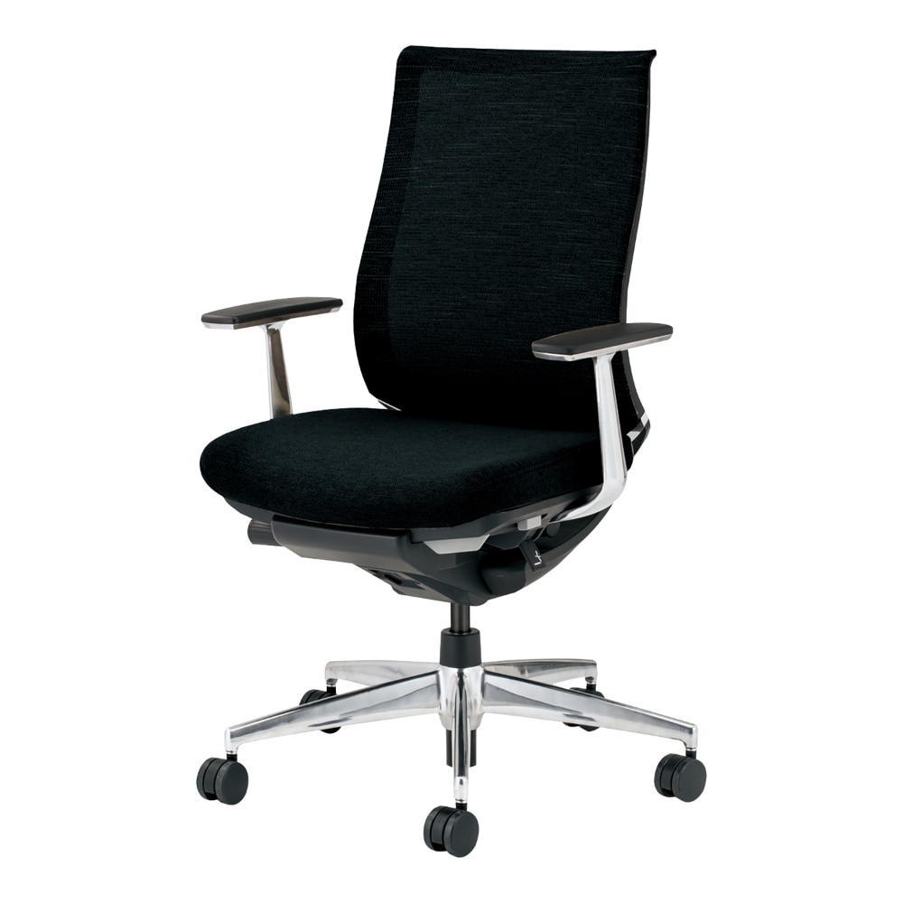 背座同色／テクスチャードメッシュ／ブラック