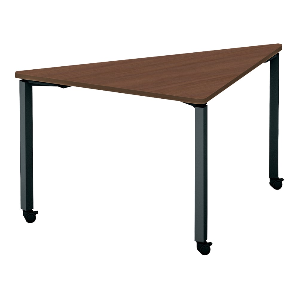 天板ブラウンウォールナット/脚ブラック