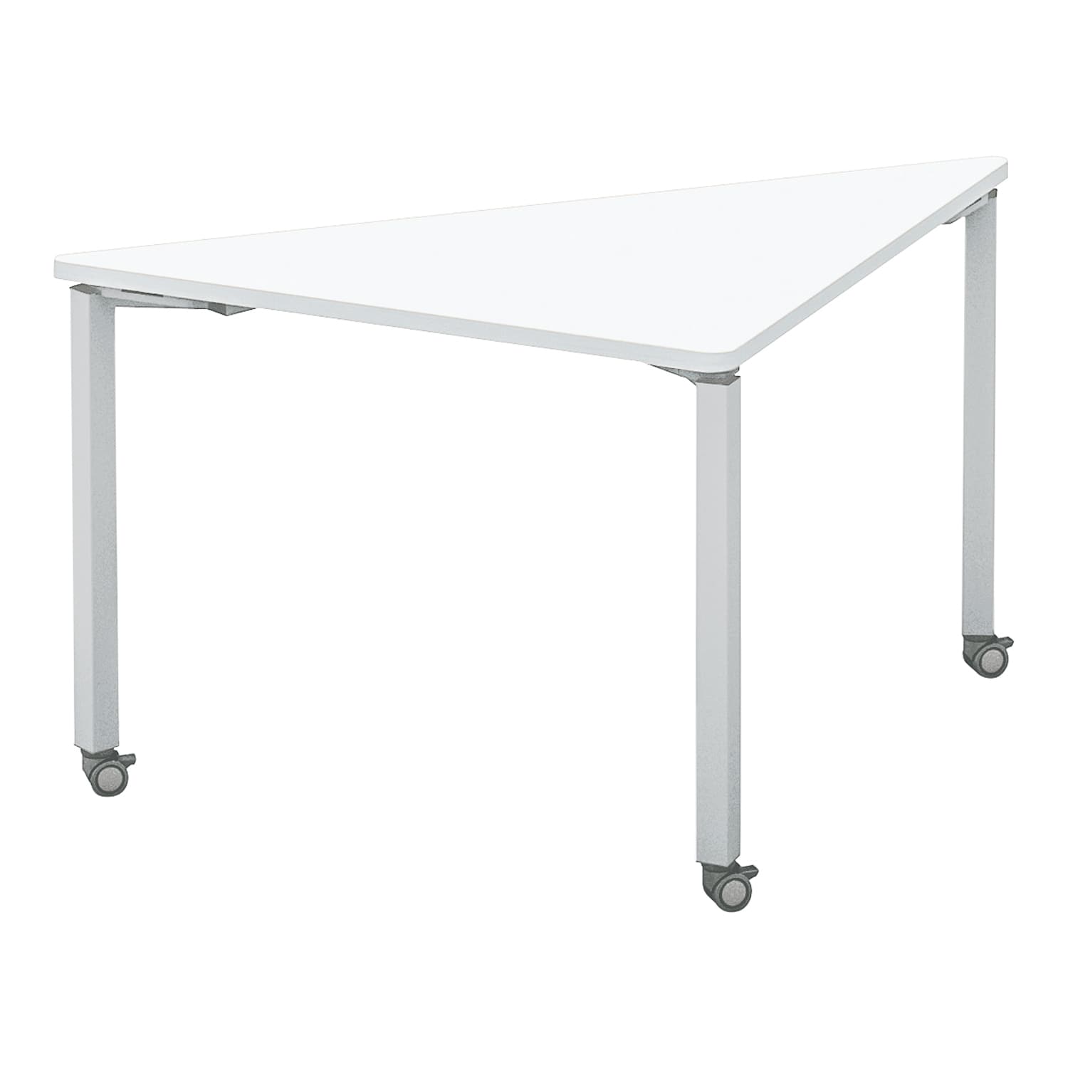 天板ホワイト/脚フラットシルバー