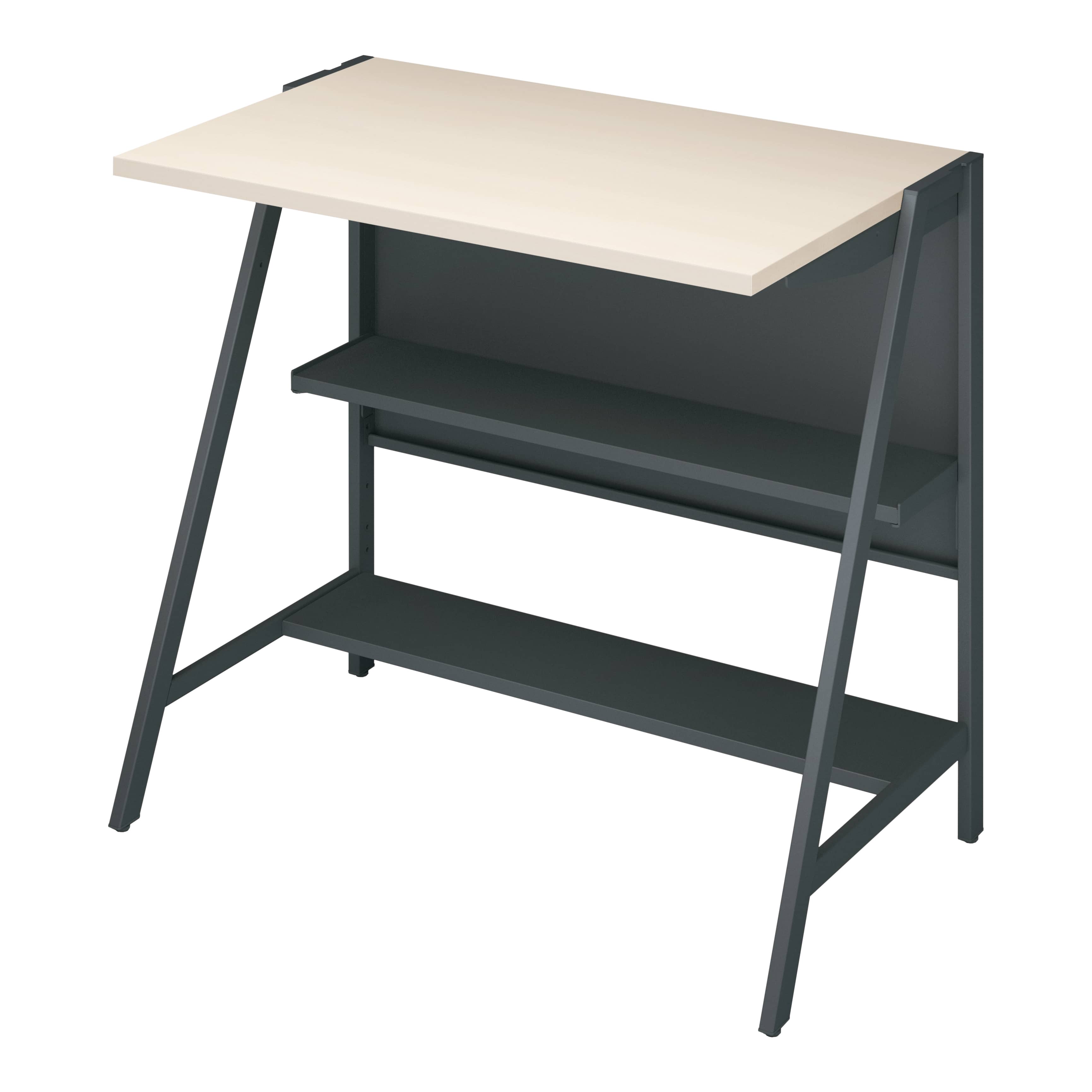 天板ホワイトナチュラル/脚ブラック