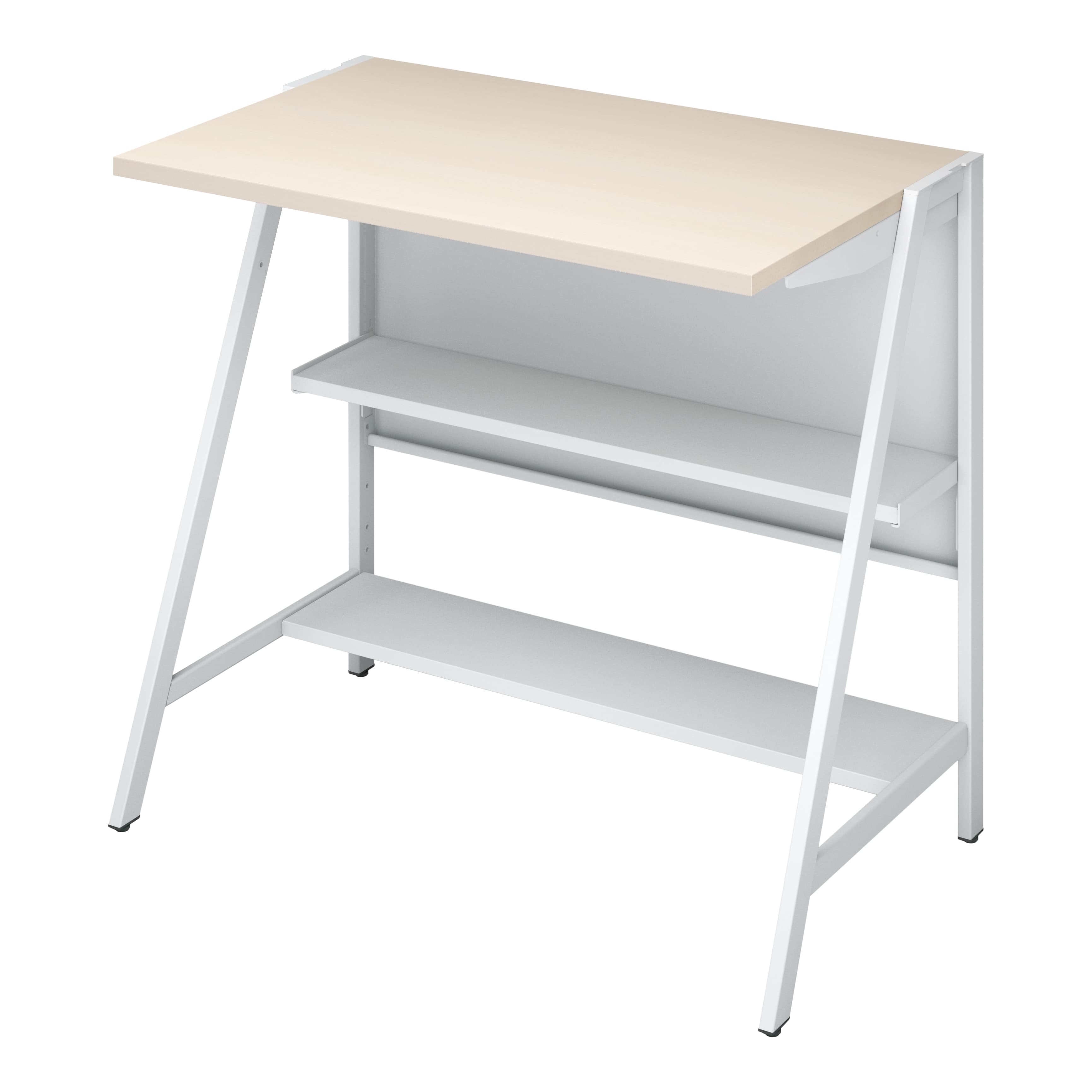 天板ホワイトナチュラル／脚ホワイト