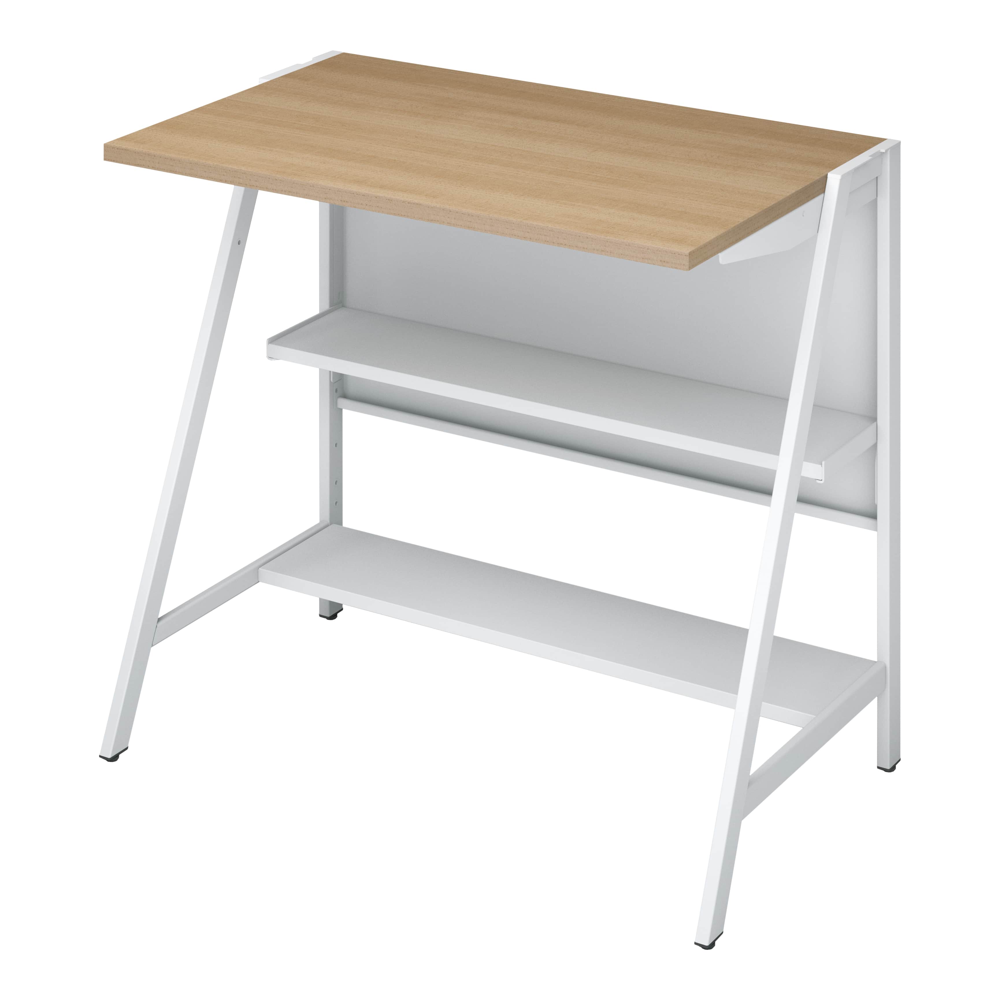 天板ラスティックミディアム/脚ホワイト