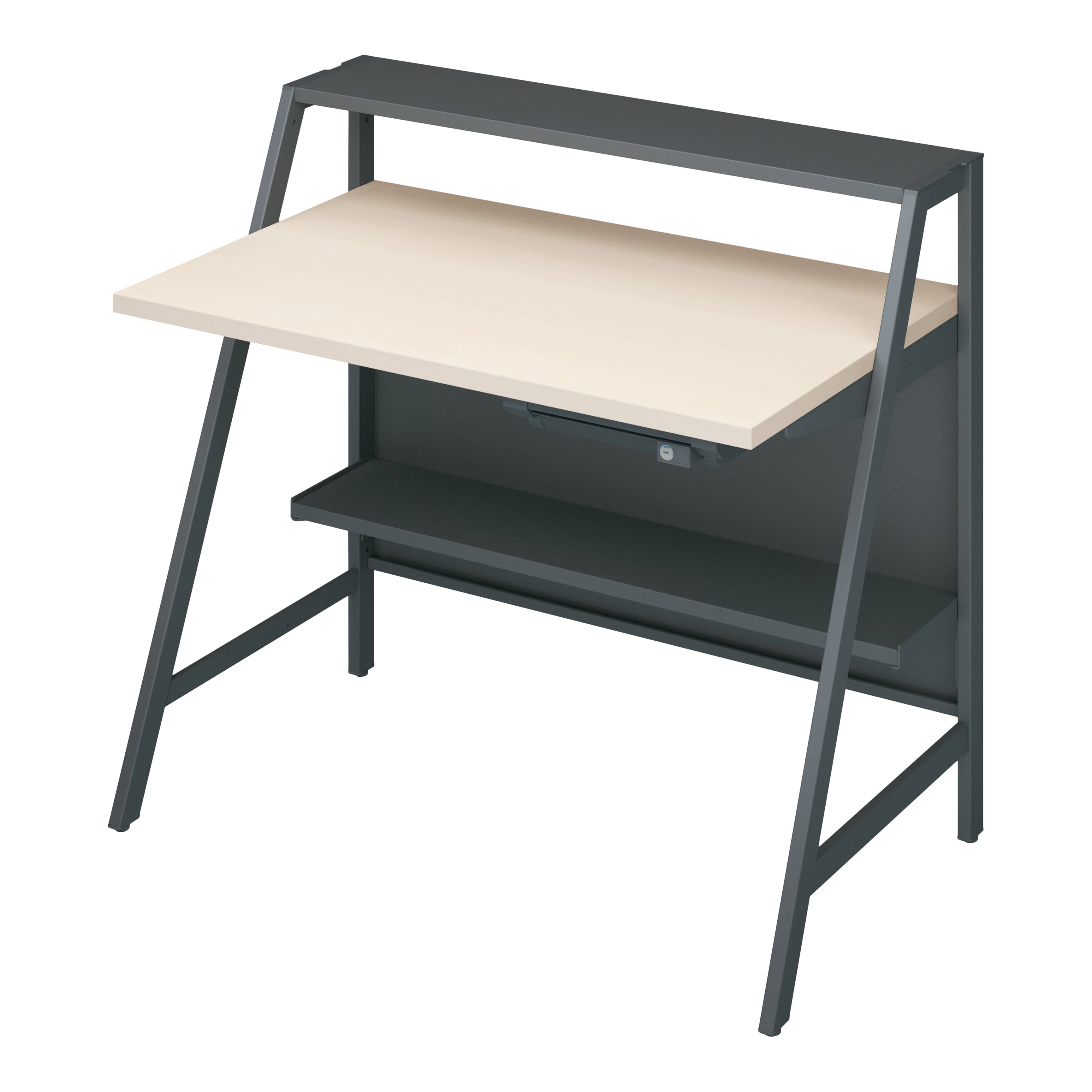 天板ホワイトナチュラル/脚ブラック