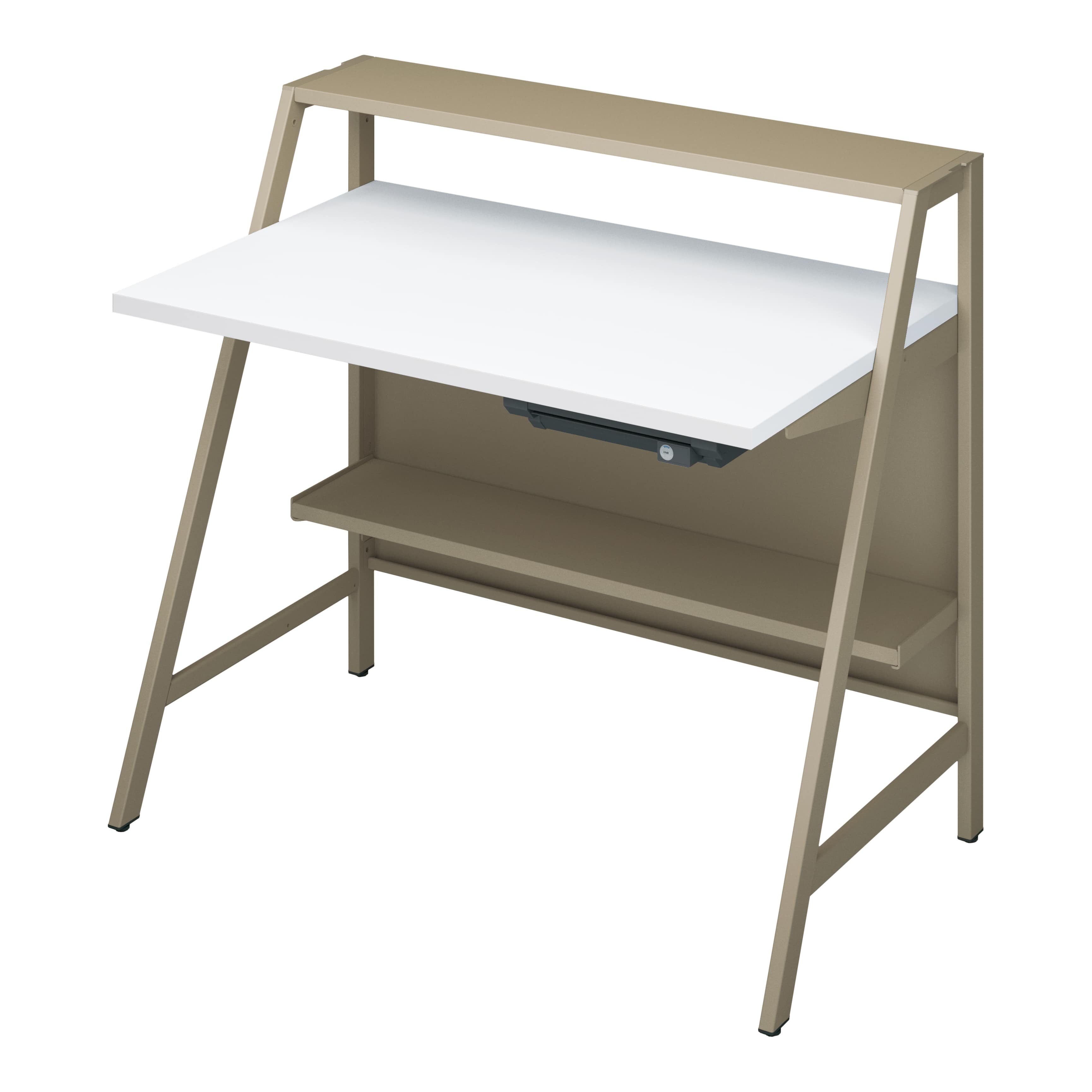 天板ホワイト／脚ベージュ