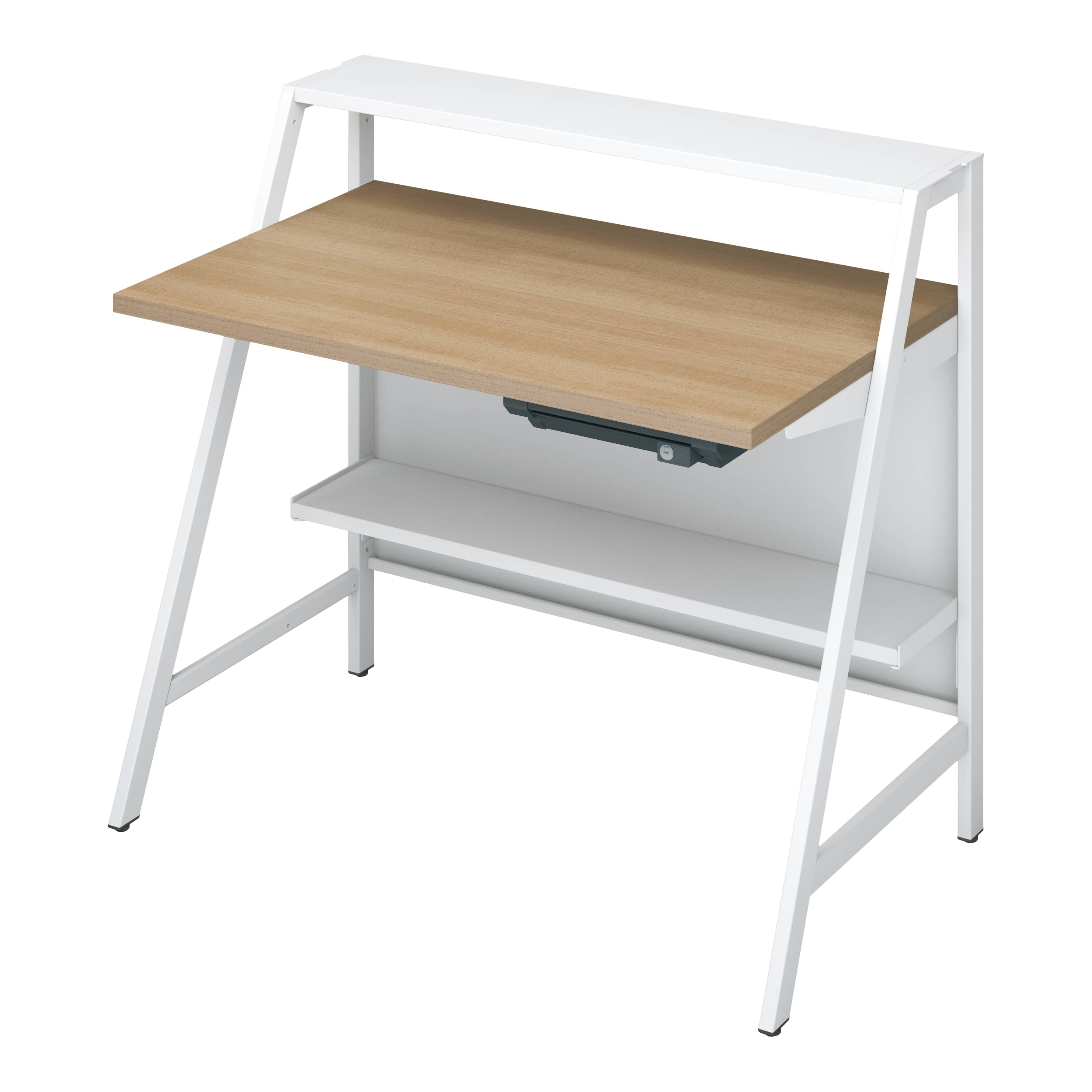 天板ラスティックミディアム/脚ホワイト