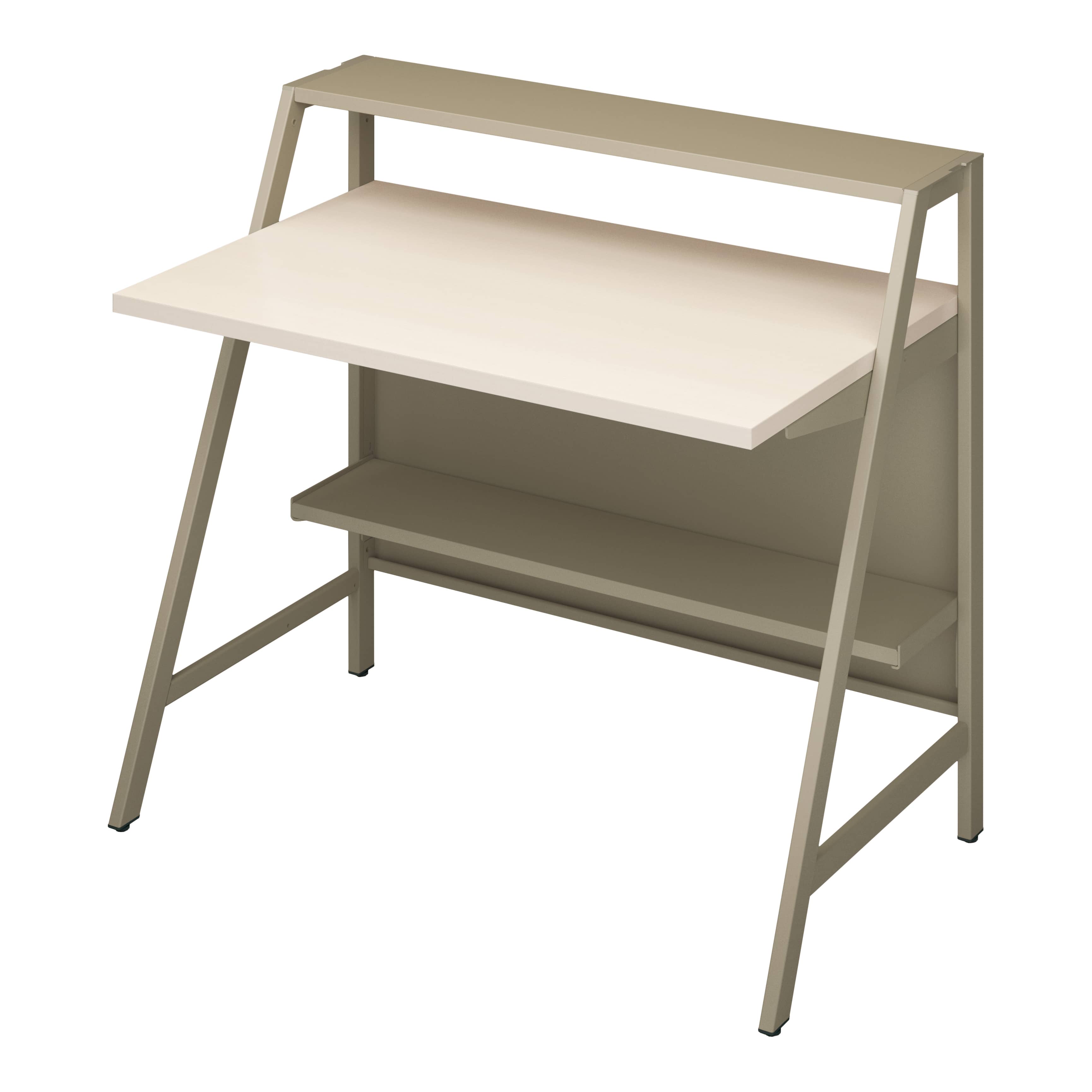 天板ホワイトナチュラル/脚ベージュ