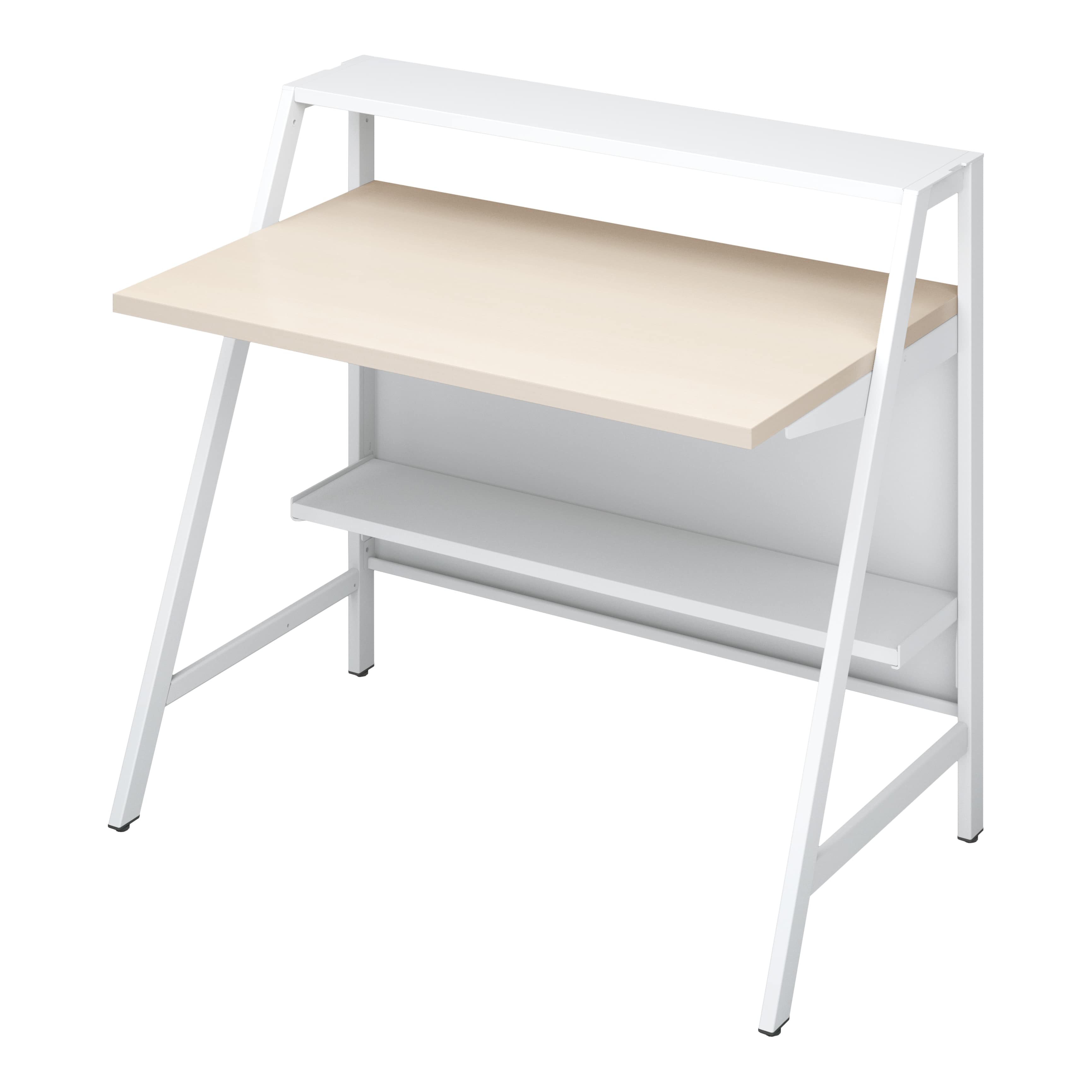 天板ホワイトナチュラル／脚ホワイト