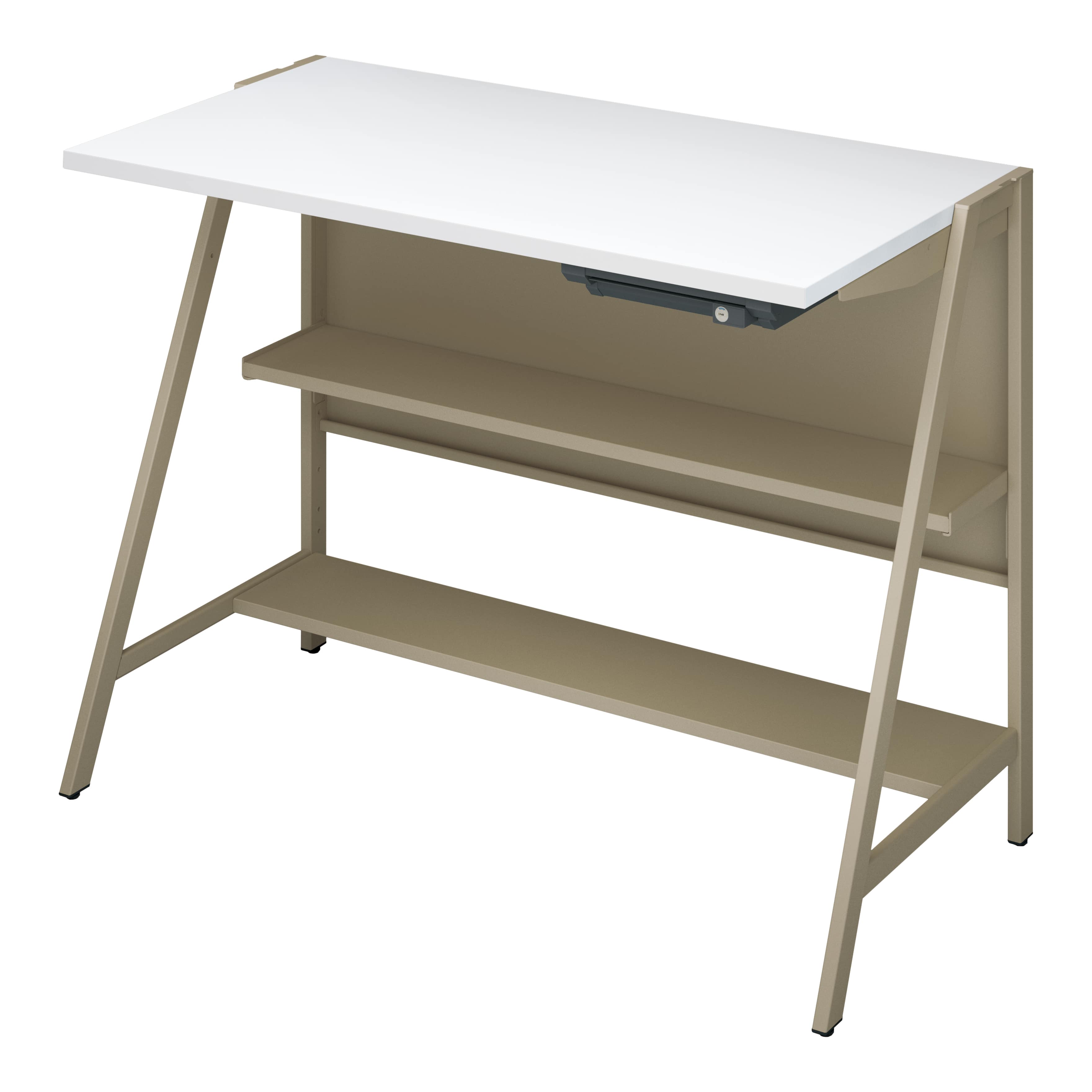 天板ホワイト／脚ベージュ