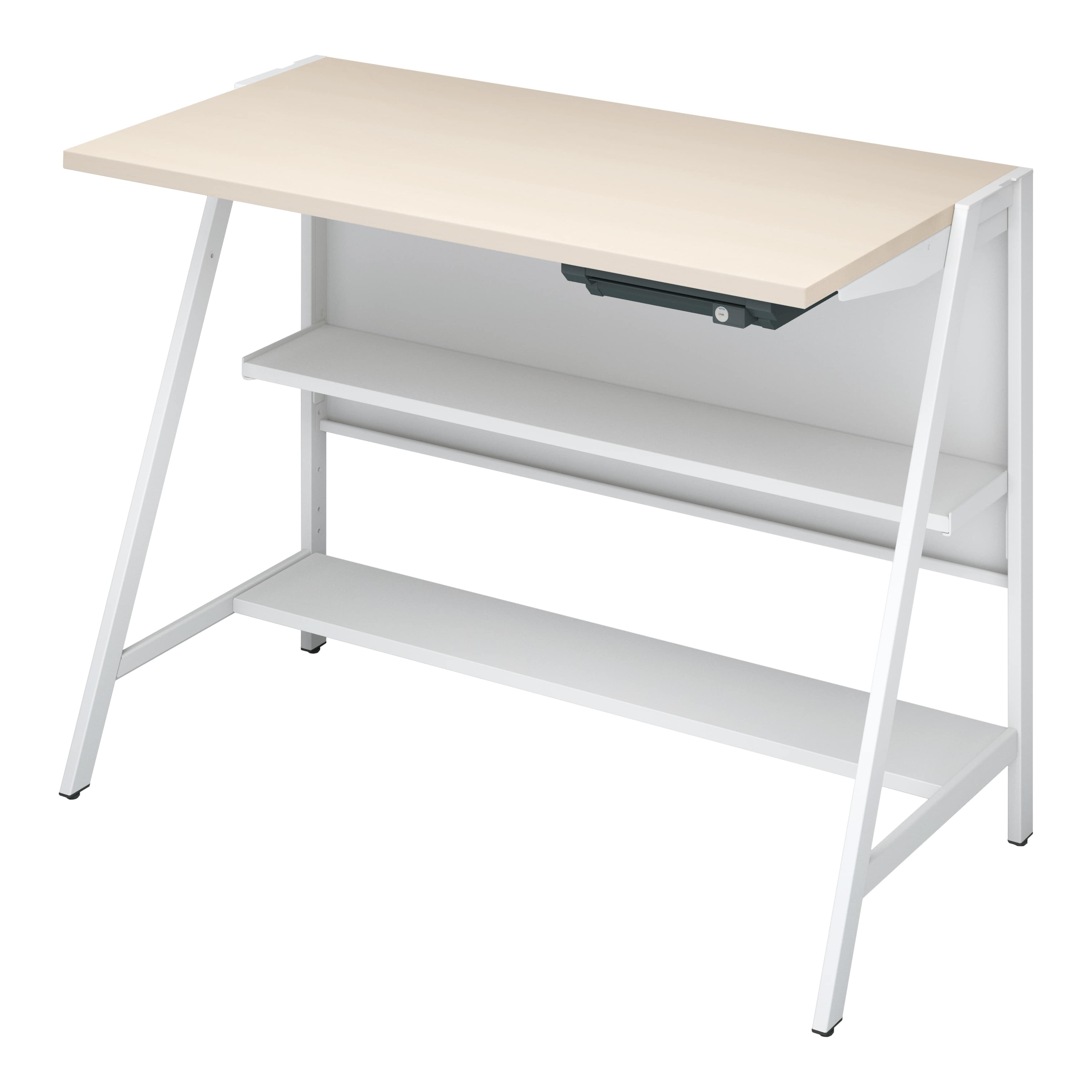 天板ホワイトナチュラル／脚ホワイト