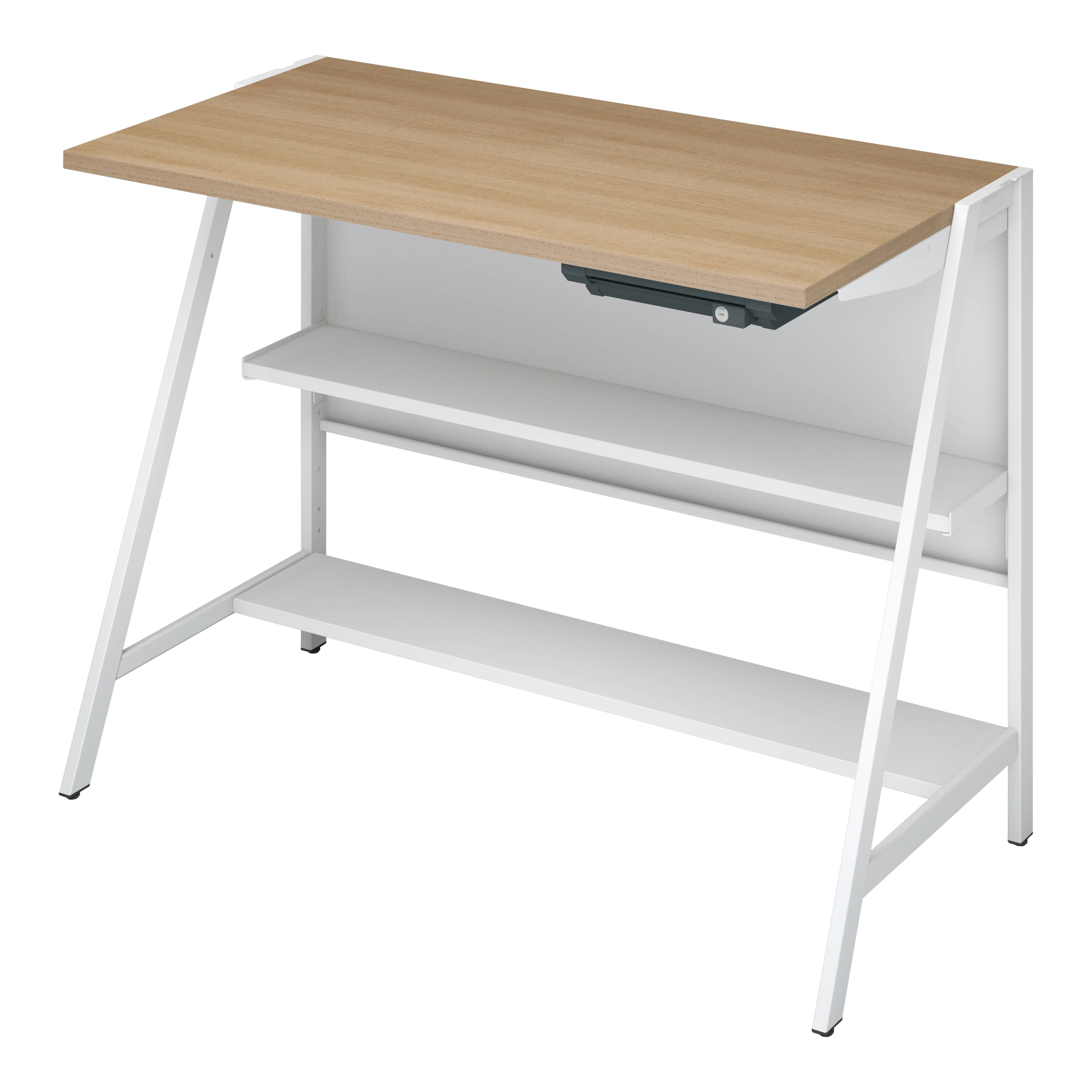 天板ラスティックミディアム／脚ホワイト