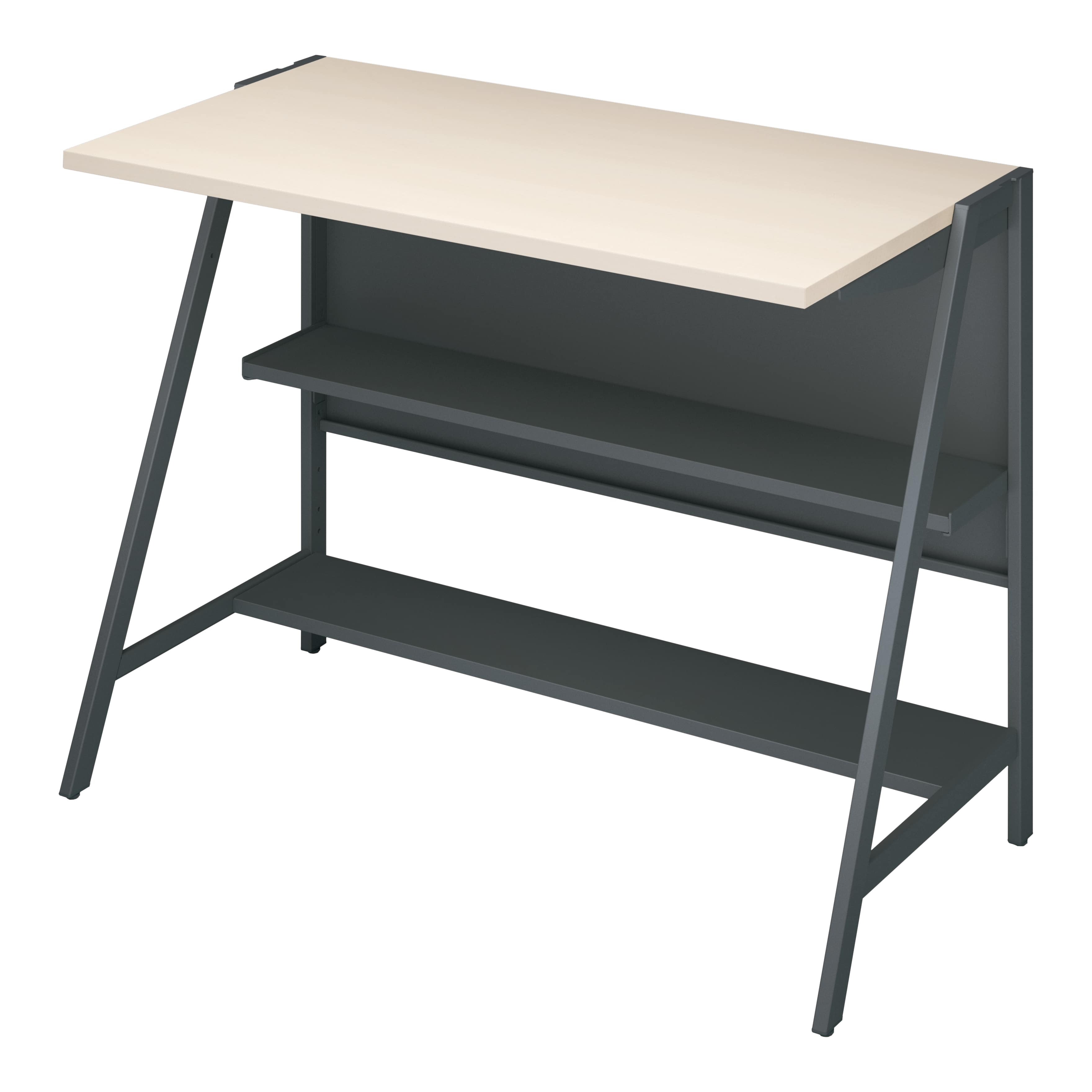 天板ホワイトナチュラル／脚ブラック